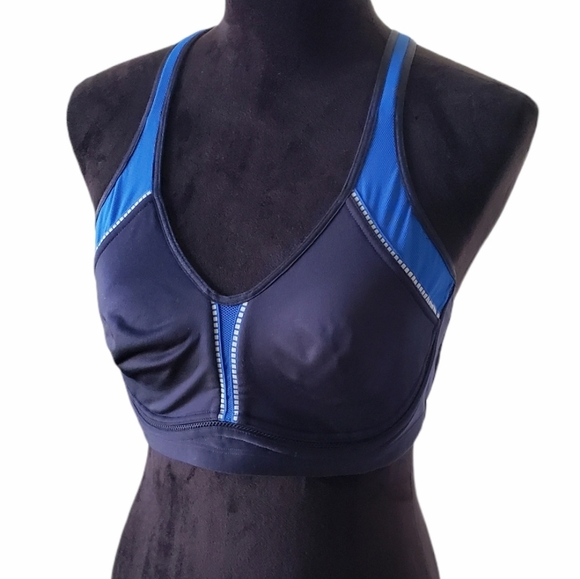 Bendon Sport Navy Blue Mesh Sports Bra Size 36D - Picture 2 of 6